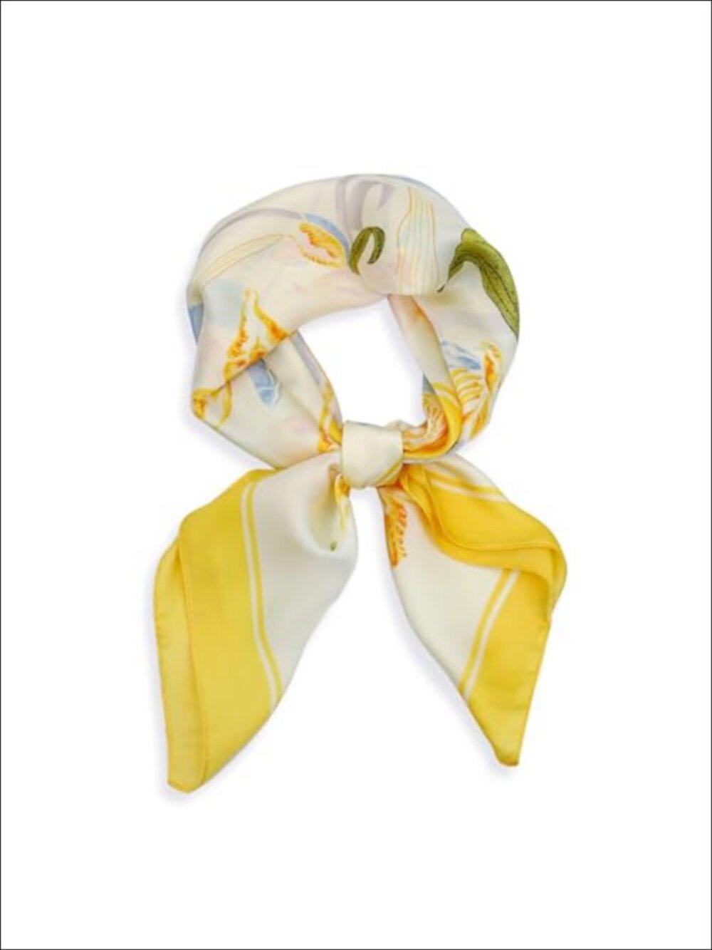 Women Satin Silk Feeling Square Scarf 27.5in Floral Bandana Hair Neck Wrap